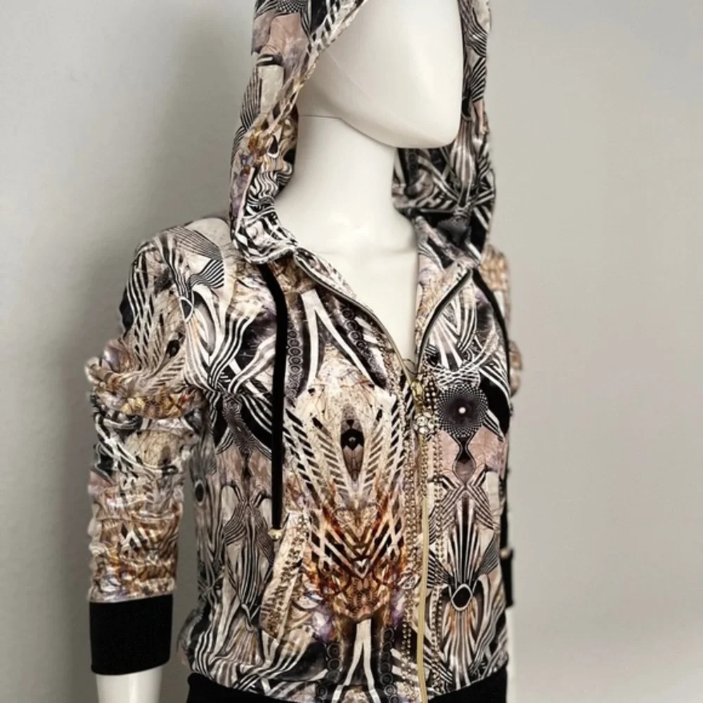 NWT WOMEN VELOUR TRACKSUIT 2PC SET HOODED JACKET/BLACK‎ PANTS LOUNGEWEAR JOGGERS